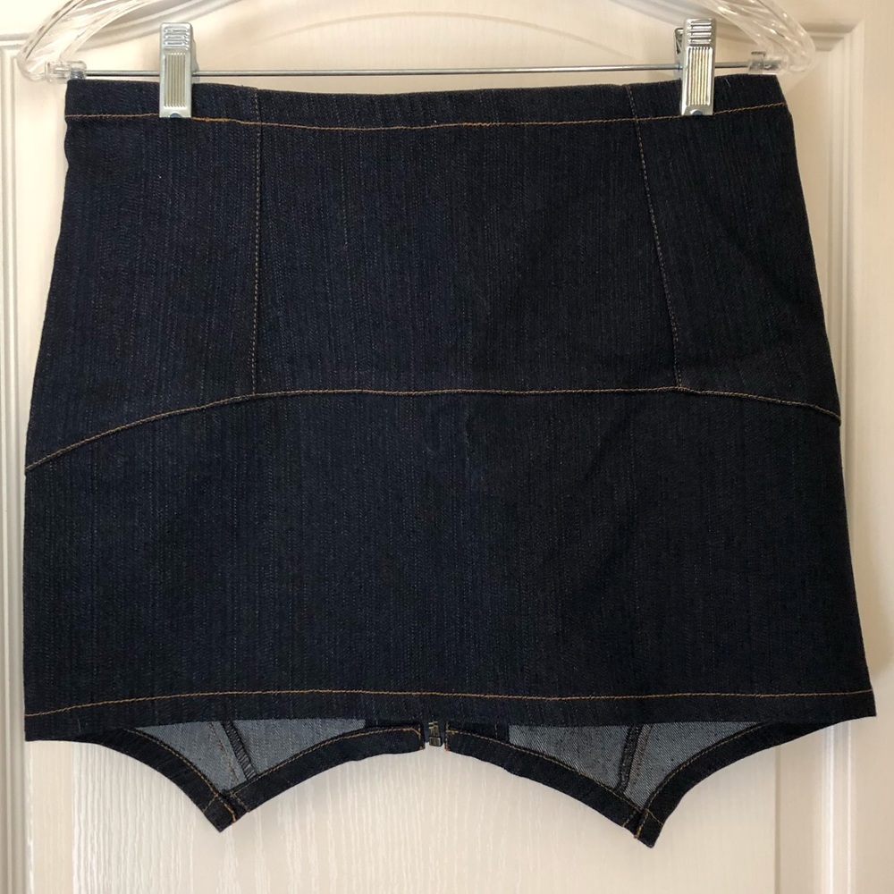 Huffer brand denim skirt unique trim NWOT sz28